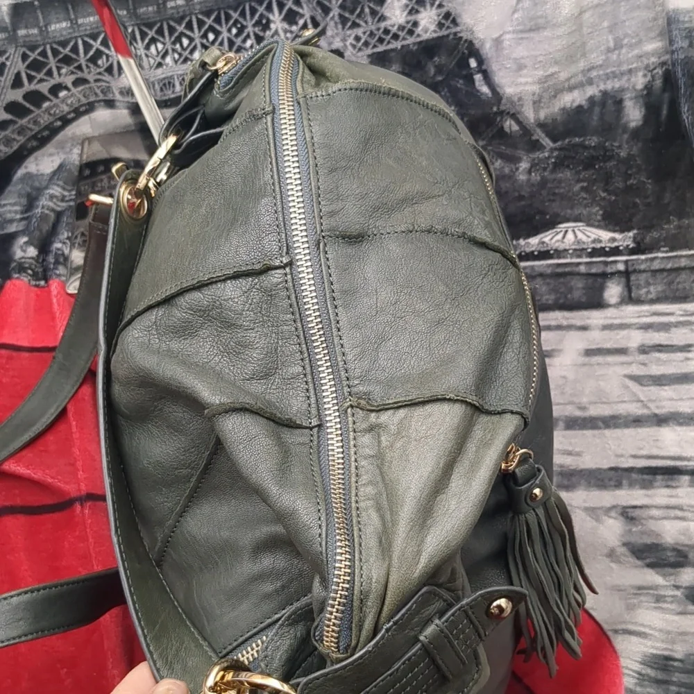 Junior Drake grey leather bag